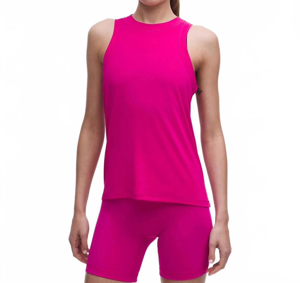 NEW LULULEMON jersey training tank top in pink flare
